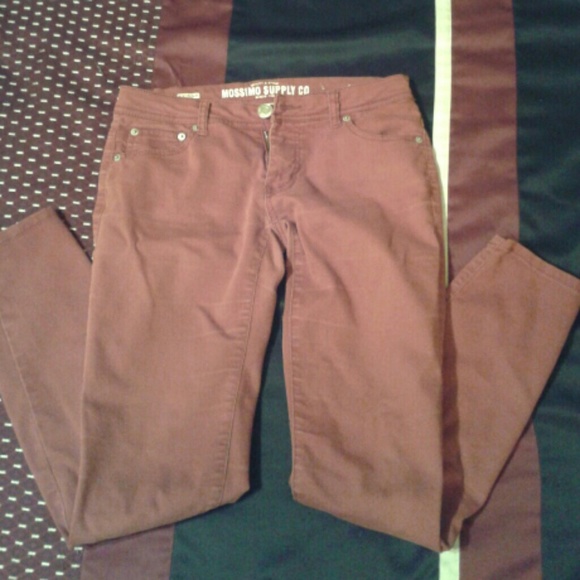Red skinny jeans