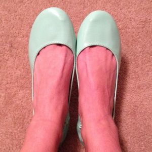 NEW without box mint green flats! Never worn!