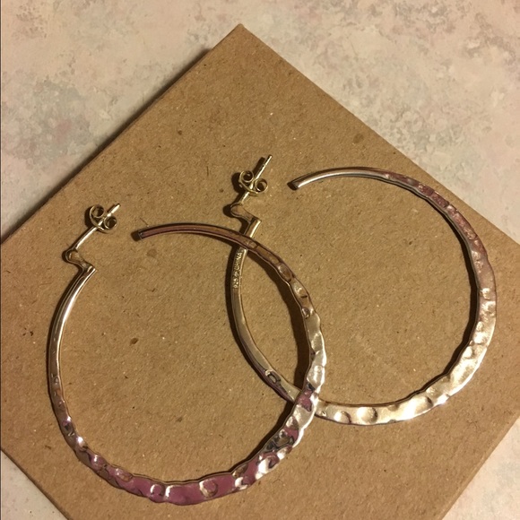 Silpada Hammered hoops