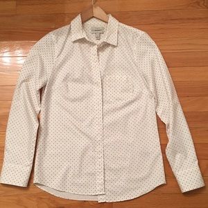 LIKE NEW j crew polka dot button down, 0