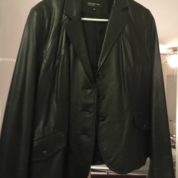 Leather blazer