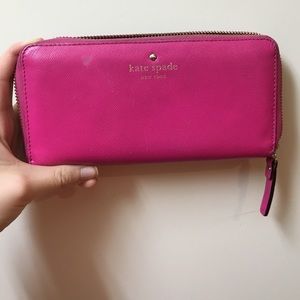Kate Spade hot pink wallet