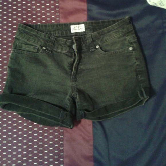 Black jean shorts