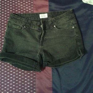 Black jean shorts