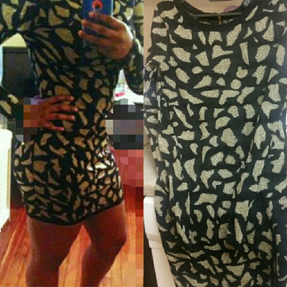 Black gold dress