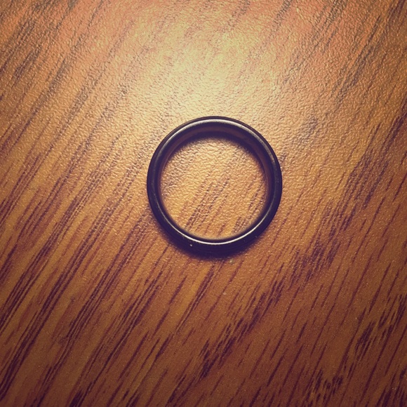 Men's Wedding Band Black Tungsten Carbide 6mm