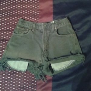 Dark Green high waisted shorts