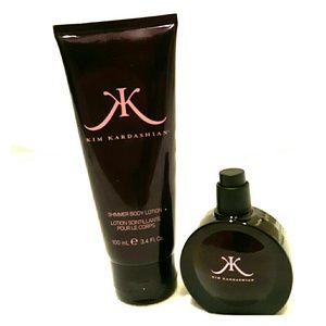 Kim Kardashian perfume and shimmer body lotion