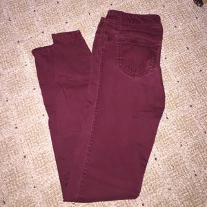 Hollister maroon jegging