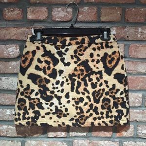 Leopard Topshop Mini Skirt