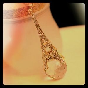 Eiffel Tower gold necklace