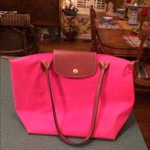 BUNDLE: brown and pink Longchamp bags