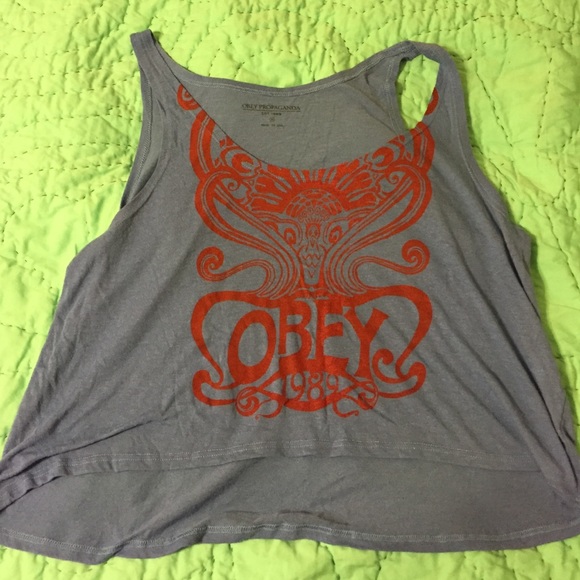 Obey blue tank