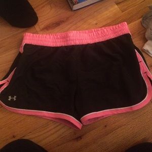 Pink and Black Running Shorts