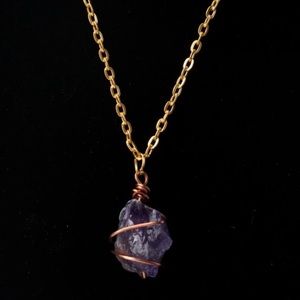 Raw purple, amethyst neckless.