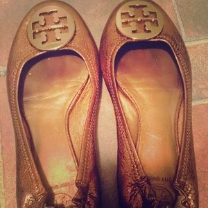 Tory Burch Reva Flats in Copper