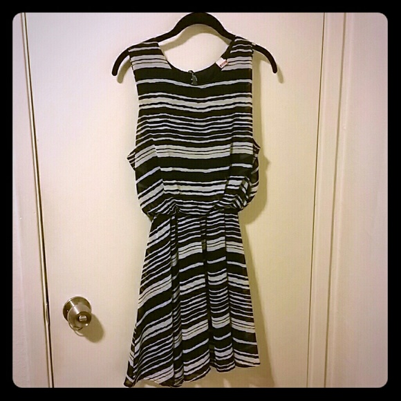 Blue striped sundress