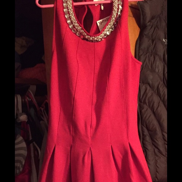 SOLD Red pleated cotton dress Valentines Dress