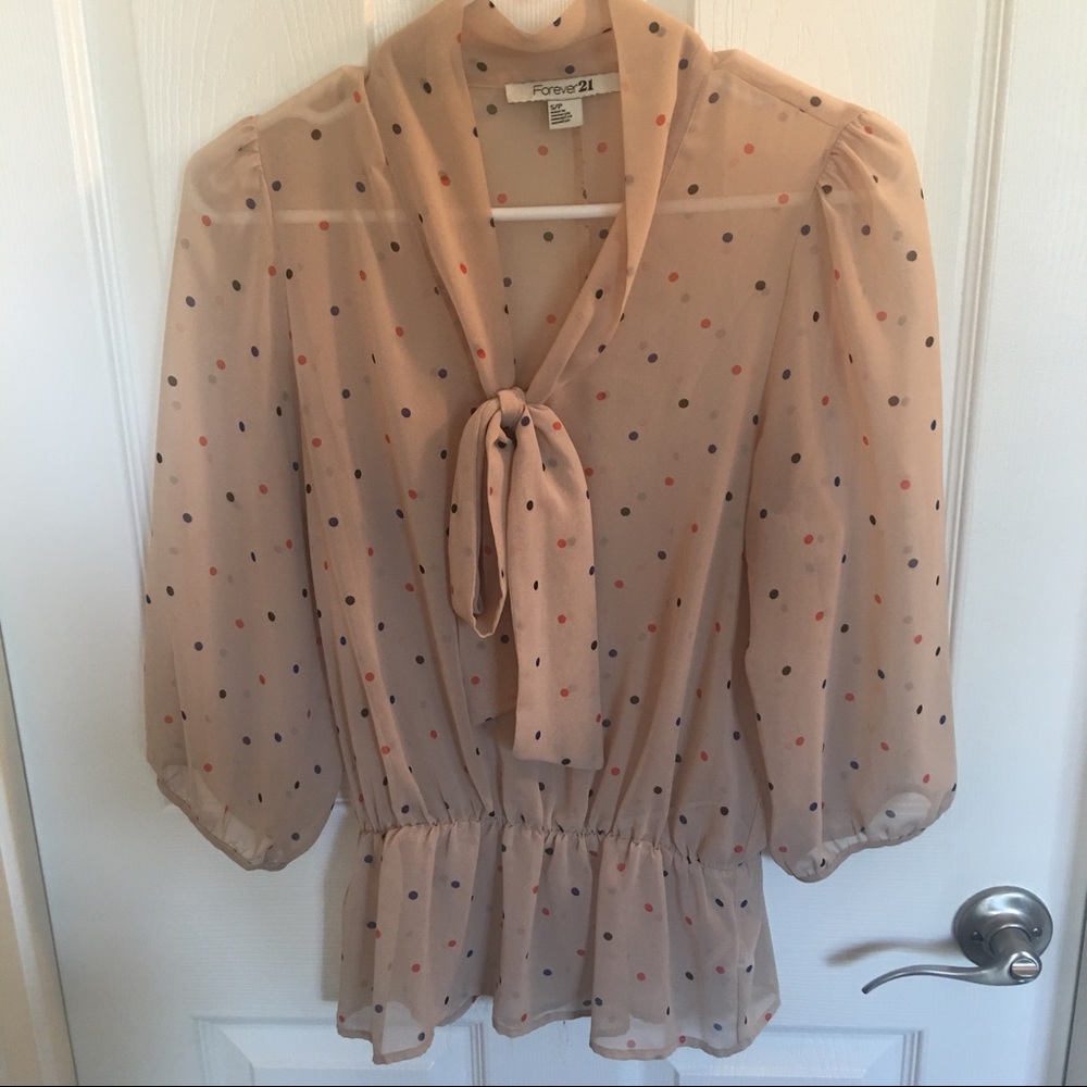 Forever 21 polka dot blouse