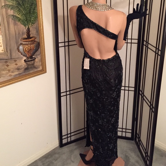 ❤️Black Sequin Evening Dress (Designer Sample)