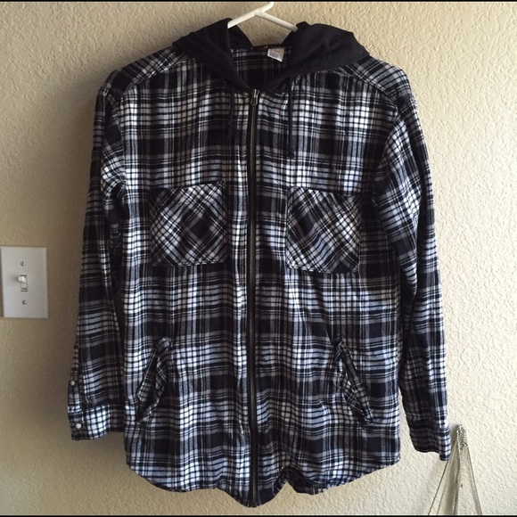Flannel hoodie