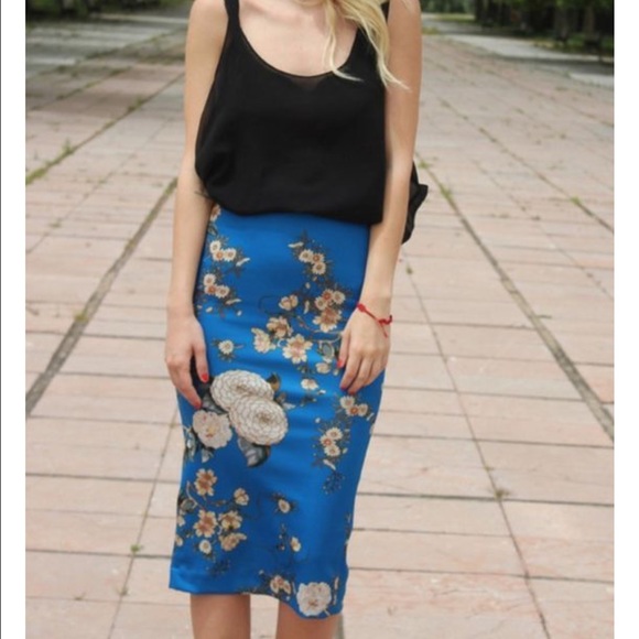 Beautiful Zara floral pencil skirt