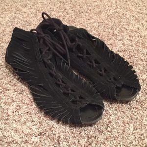 Deena and Ozzy suede gladiator sandals