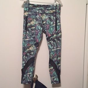 Lululemon multi-colored yoga pants-hardly worn!!!