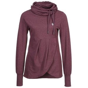 Maroon top with tulip bottom