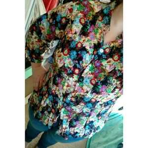 Fun Plus Size Button Down Top