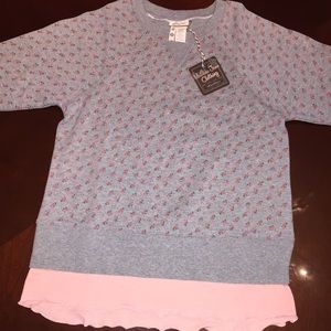 NWT Matilda Jane rose sweatshirt with pink ruffle