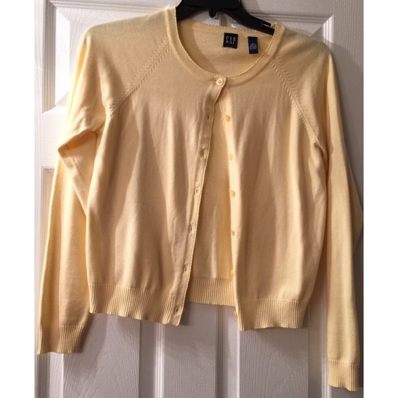 Yellow cardigan