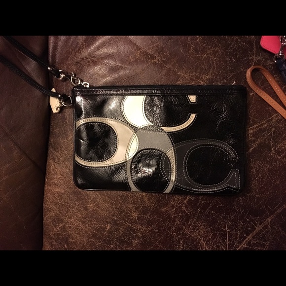 Black coach wristlet