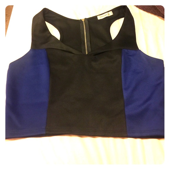 Arden B Color Block Crop Top