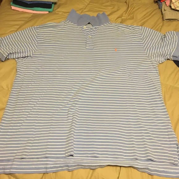 Baby blue and white Ralph Lauren Polo