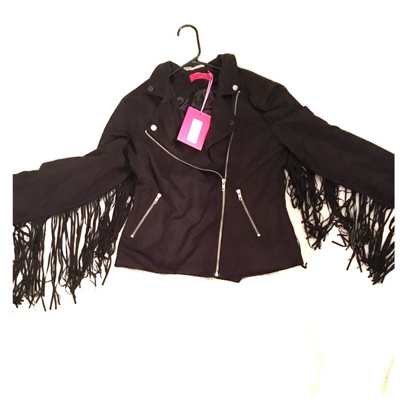 Fringe suede jacket.