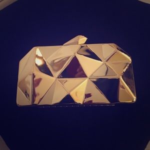 Gold multi dimensional evening bag/clutch