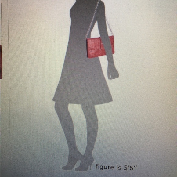 💄SOLD💄FURLA red croc convertible clutch - Picture 4 of 4