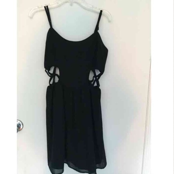 Black Cut Out Dress - Picture 2 of 4