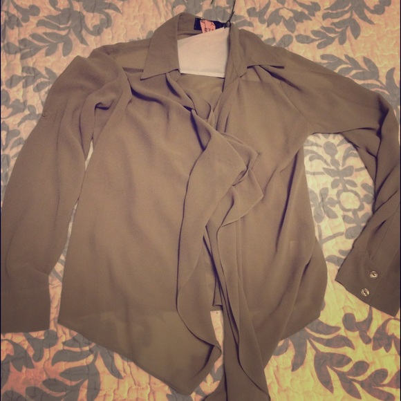 Sheer light brown cardigan