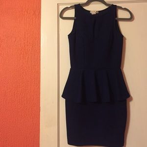 Navy peplum dress!