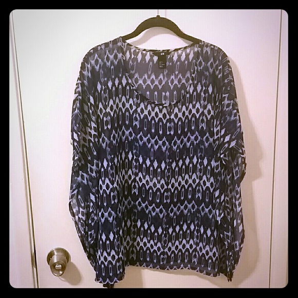 H&M blue tunic/blouse