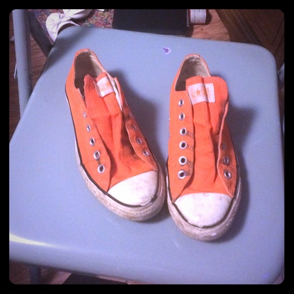 Orange Converse I also have a green pair W9 M7