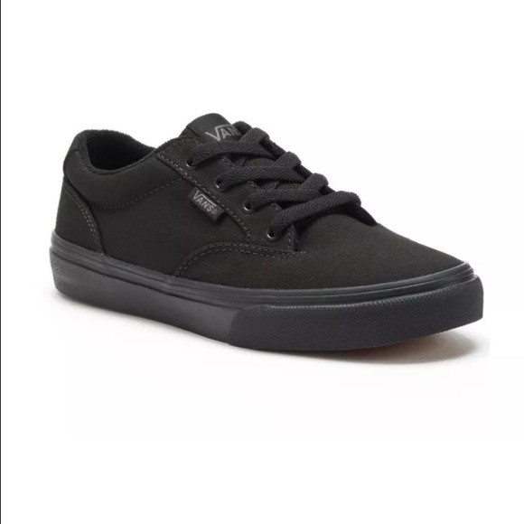 black leather vans size 3