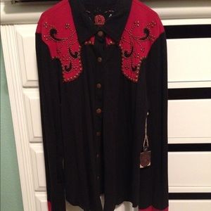 Embellished western shirt