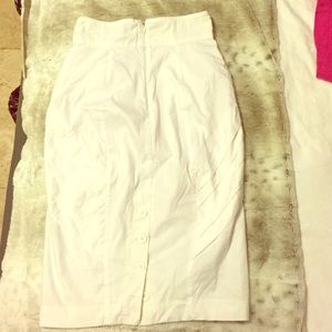 White pencil skirt