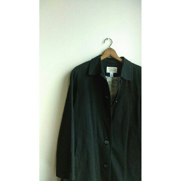 Long Black Trench Coat w/ inner detailing