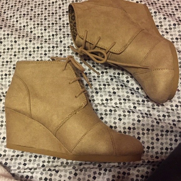 Tan booties