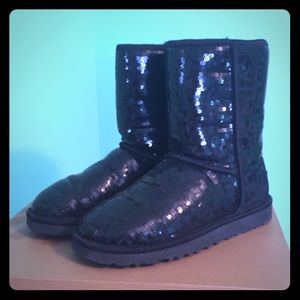 Black sequin Uggs