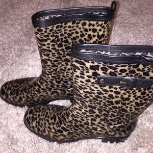 Leopard Rain Boots